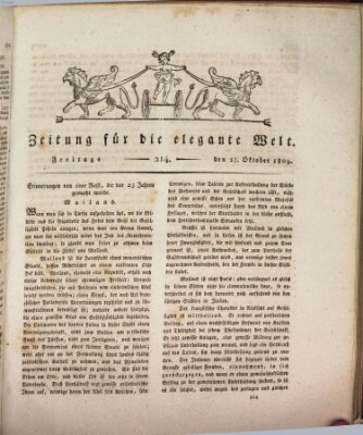 Zeitung für die elegante Welt Freitag 27. Oktober 1809