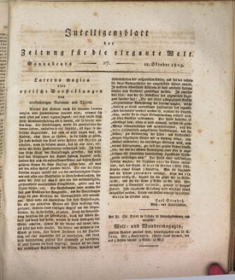 Zeitung für die elegante Welt Samstag 28. Oktober 1809