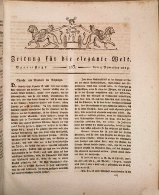 Zeitung für die elegante Welt Donnerstag 9. November 1809