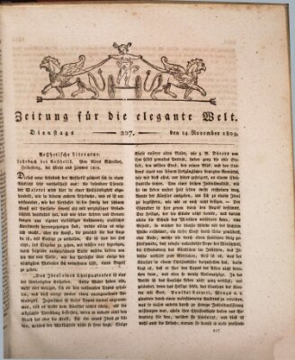 Zeitung für die elegante Welt Dienstag 14. November 1809