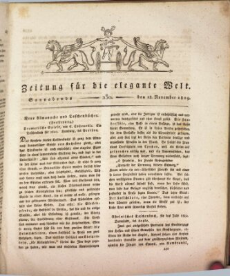 Zeitung für die elegante Welt Samstag 18. November 1809