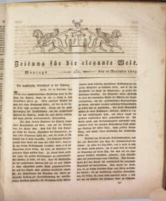 Zeitung für die elegante Welt Montag 20. November 1809