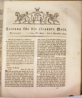 Zeitung für die elegante Welt Montag 27. November 1809