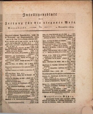 Zeitung für die elegante Welt Samstag 2. Dezember 1809