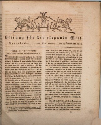 Zeitung für die elegante Welt Samstag 23. Dezember 1809