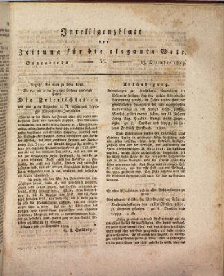 Zeitung für die elegante Welt Samstag 23. Dezember 1809