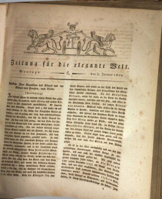 Zeitung für die elegante Welt Montag 8. Januar 1810