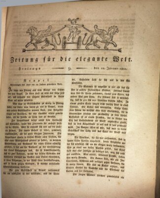 Zeitung für die elegante Welt Freitag 12. Januar 1810