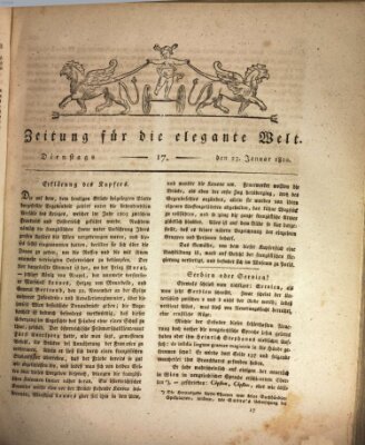 Zeitung für die elegante Welt Dienstag 23. Januar 1810