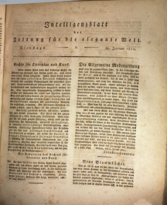 Zeitung für die elegante Welt Dienstag 23. Januar 1810