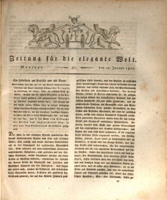 Zeitung für die elegante Welt Montag 29. Januar 1810