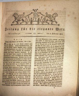 Zeitung für die elegante Welt Dienstag 6. Februar 1810