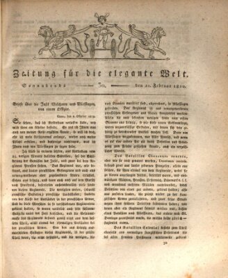 Zeitung für die elegante Welt Samstag 10. Februar 1810