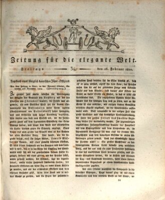 Zeitung für die elegante Welt Freitag 16. Februar 1810