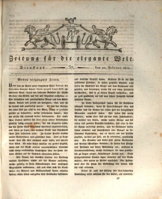 Zeitung für die elegante Welt Dienstag 20. Februar 1810