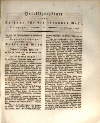 Zeitung für die elegante Welt Dienstag 20. Februar 1810