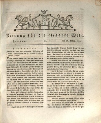 Zeitung für die elegante Welt Freitag 16. März 1810