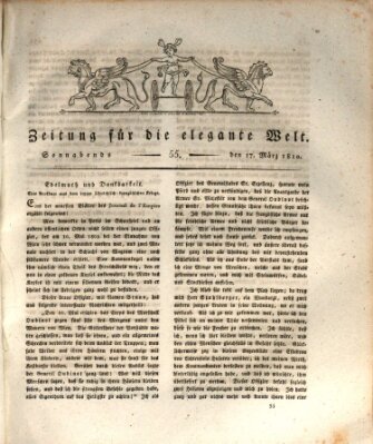 Zeitung für die elegante Welt Samstag 17. März 1810