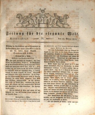 Zeitung für die elegante Welt Donnerstag 22. März 1810