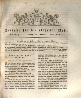 Zeitung für die elegante Welt Montag 2. April 1810