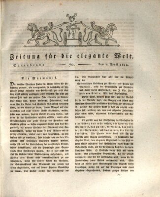 Zeitung für die elegante Welt Samstag 7. April 1810