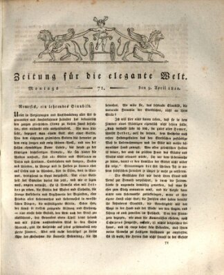 Zeitung für die elegante Welt Montag 9. April 1810