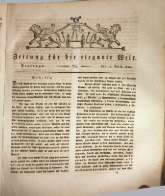 Zeitung für die elegante Welt Freitag 13. April 1810