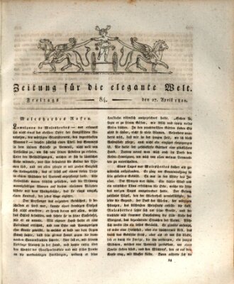 Zeitung für die elegante Welt Freitag 27. April 1810