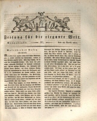 Zeitung für die elegante Welt Samstag 28. April 1810