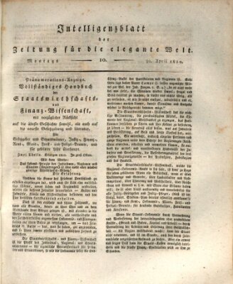 Zeitung für die elegante Welt Montag 30. April 1810