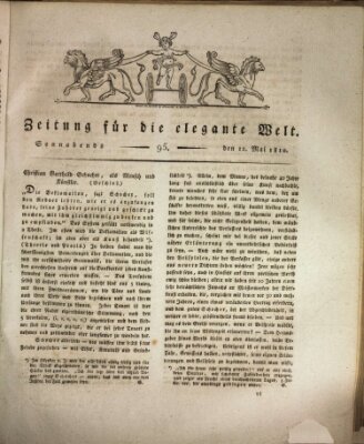 Zeitung für die elegante Welt Samstag 12. Mai 1810