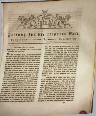 Zeitung für die elegante Welt Samstag 30. Juni 1810