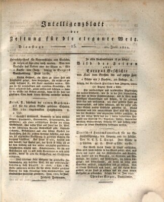 Zeitung für die elegante Welt Dienstag 10. Juli 1810