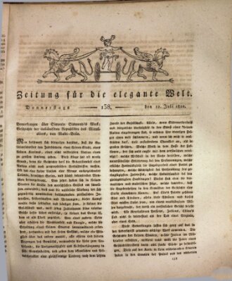 Zeitung für die elegante Welt Donnerstag 12. Juli 1810