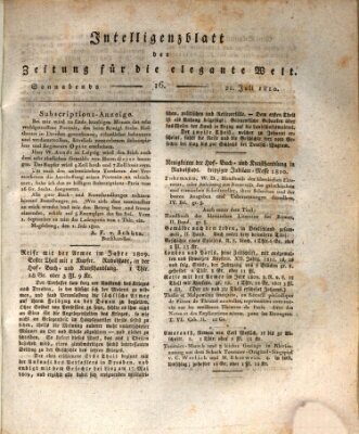 Zeitung für die elegante Welt Samstag 21. Juli 1810