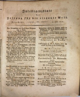 Zeitung für die elegante Welt Dienstag 31. Juli 1810