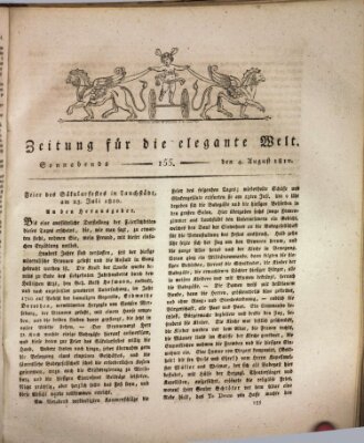 Zeitung für die elegante Welt Samstag 4. August 1810