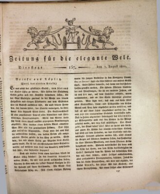 Zeitung für die elegante Welt Dienstag 7. August 1810