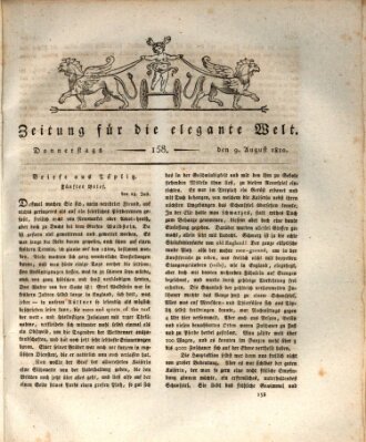 Zeitung für die elegante Welt Donnerstag 9. August 1810