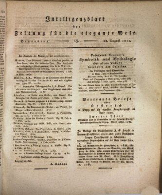 Zeitung für die elegante Welt Dienstag 18. September 1810