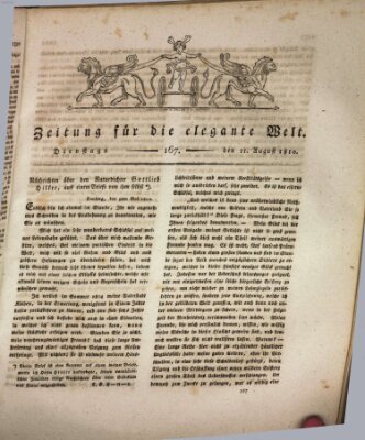 Zeitung für die elegante Welt Dienstag 21. August 1810