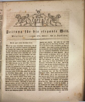 Zeitung für die elegante Welt Montag 27. August 1810