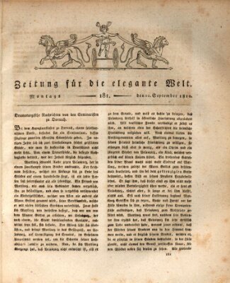 Zeitung für die elegante Welt Montag 10. September 1810