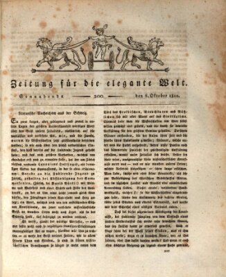 Zeitung für die elegante Welt Samstag 6. Oktober 1810