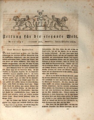 Zeitung für die elegante Welt Montag 8. Oktober 1810