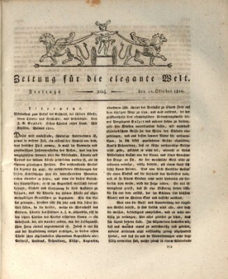 Zeitung für die elegante Welt Freitag 12. Oktober 1810