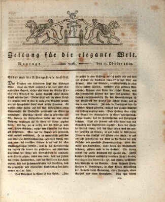 Zeitung für die elegante Welt Montag 15. Oktober 1810