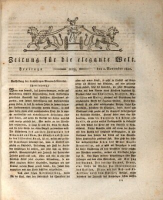 Zeitung für die elegante Welt Freitag 2. November 1810