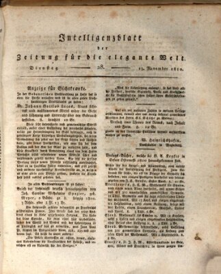 Zeitung für die elegante Welt Dienstag 13. November 1810