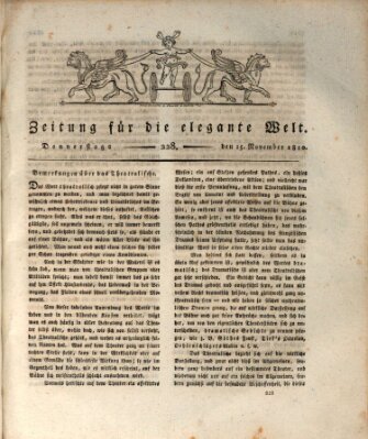 Zeitung für die elegante Welt Donnerstag 15. November 1810